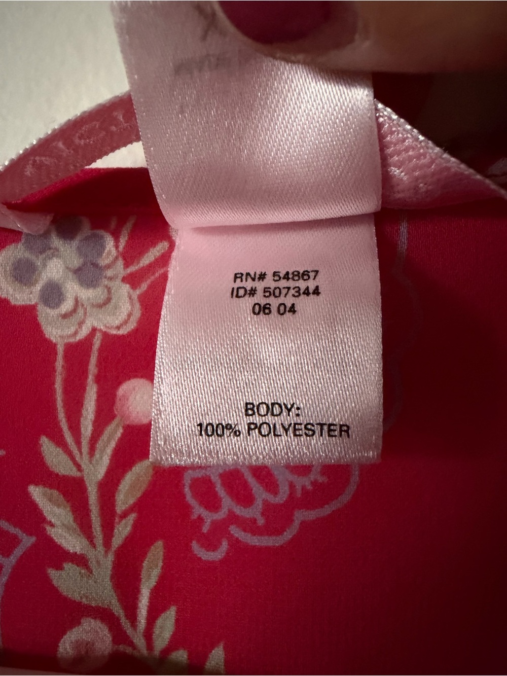 Victoria's Secret Raspberry Pink Floral Tie-Front Robe Top - Picture 5 of 7